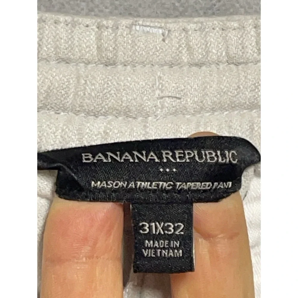 Banana Republic Pants Men 30x28.5 Linen Cotton Drawstring Mason Athletic Tapered